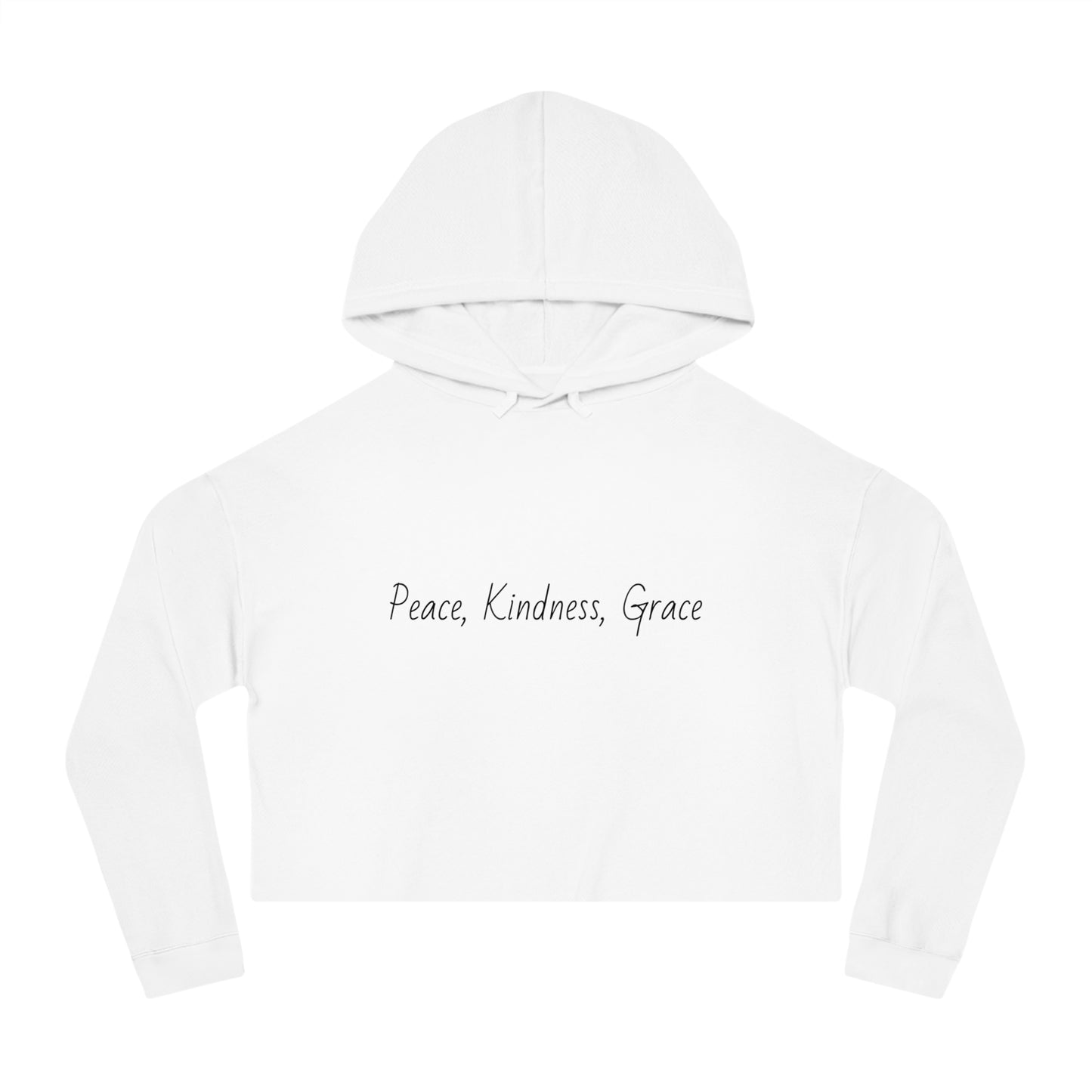 Peace, Kindness, Grace Cropped Hoodie