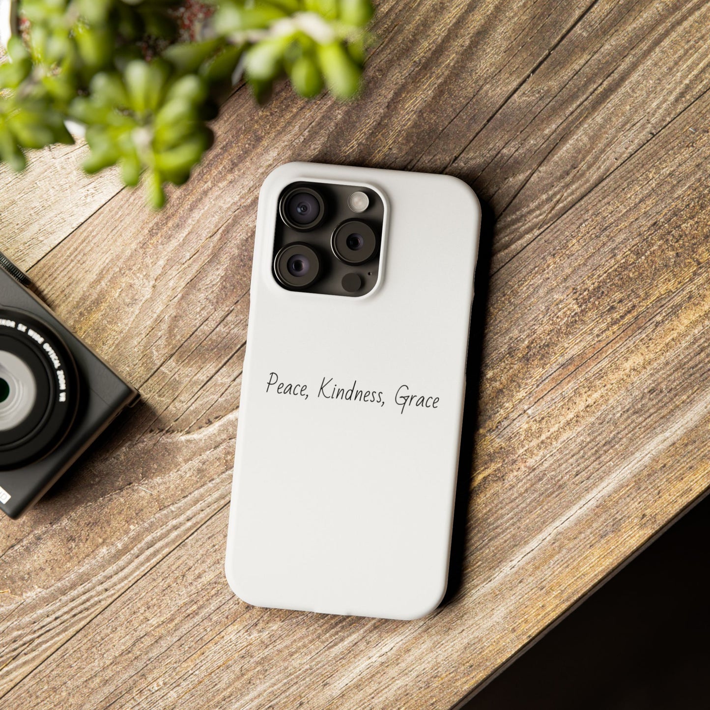 Peace, Kindness, Grace Inspiring Phone Case