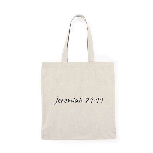 Jeremiah 29:11 Natural Canvas Tote Bag