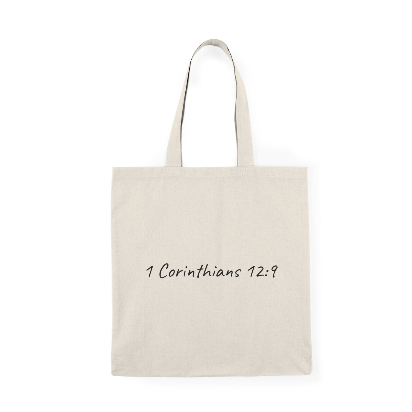 1 Corinthians 12:9 Natural Everyday Canvas Tote Bag